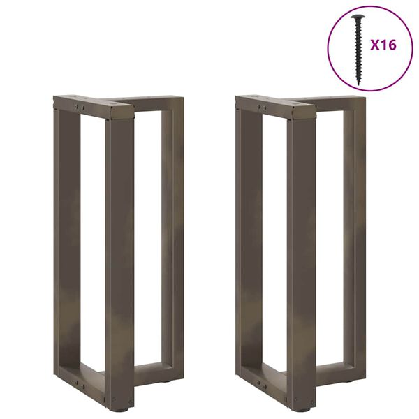 vidaXL Nohy barov&eacute;ho stolu ve tvaru T, 2 ks, čern&eacute;, 40 x 35 x (90-91) cm, ocel