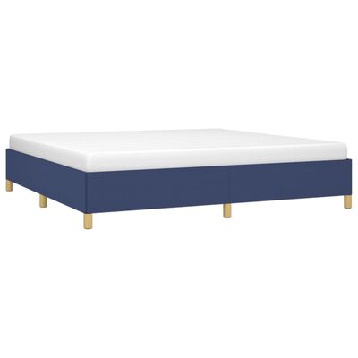 vidaXL Rám postele modrá 200x200 cm textil