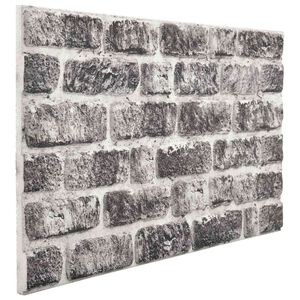 vidaXL N&aacute;stěnn&eacute; panely 10 ks 100 x 50 cm Tmavě &scaron;ed&aacute; a b&iacute;l&aacute; EPS pěna