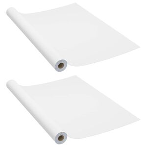 vidaXL Samolep&iacute;c&iacute; tapety na n&aacute;bytek 2 ks b&iacute;l&eacute; 500 x 90 cm PVC