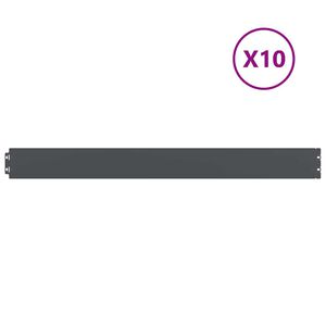 vidaXL Okraj tr&aacute;vn&iacute;ku 10 ks 10 x 103 cm Studeně v&aacute;lcovan&aacute; ocel