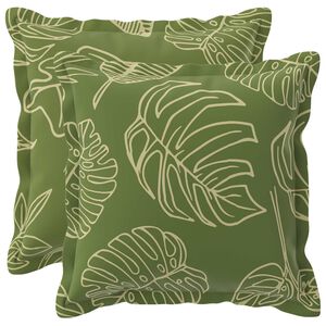 vidaXL Povlak na pol&scaron;t&aacute;ř 2 ks HOUTEN Listov&yacute; design 30 x 30 cm