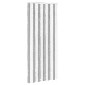 vidaXL Z&aacute;clona proti hmyzu Chenille &Scaron;ed&aacute; a b&iacute;l&aacute; 100 x 230 cm 100% PP