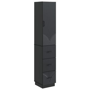 vidaXL Sada skř&iacute;něk 2 ks 33 x 34,5 x 87 cm Kompozitn&iacute; dřevo Čern&aacute;