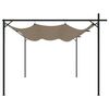 vidaXL Pergola se zatahovac&iacute; střechou taupe 395 x 292 x 230 cm