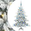 vidaXL Uměl&yacute; Skl&aacute;dac&iacute; V&aacute;nočn&iacute; Strom Zelen&aacute; a b&iacute;l&aacute; 150 cm PVC
