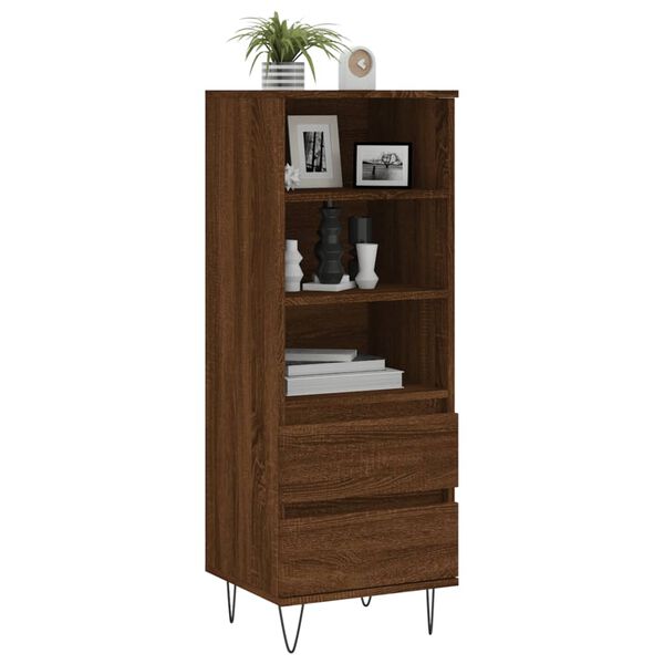 vidaXL Skř&iacute;ň highboard hněd&yacute; dub 40 x 36 x 110 cm kompozitn&iacute; dřevo