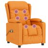 vidaXL Elektrick&eacute; mas&aacute;žn&iacute; křeslo tmavě žlut&eacute; textil