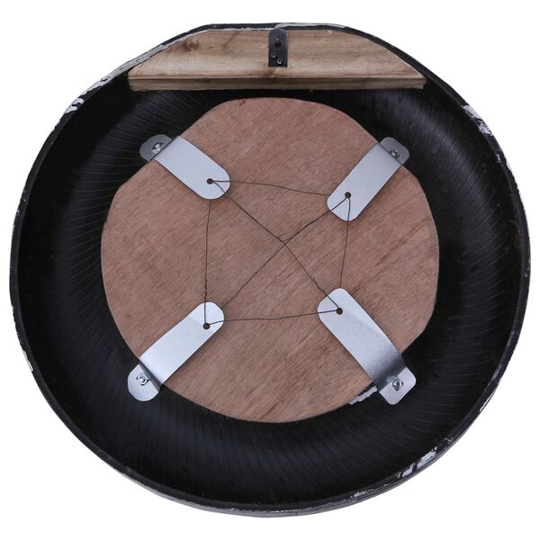 vidaXL Zrcadlo b&iacute;l&eacute; 50 cm masivn&iacute; recyklovan&aacute; pneumatika kaučuk