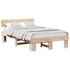 vidaXL R&aacute;m postele s čelo Př&iacute;rodn&iacute; 140 x 190 cm Masivn&iacute; borov&eacute; dřevo