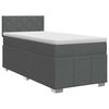 vidaXL Postel boxspring s matrac&iacute; s čelo Tmavě &scaron;ed&aacute; 90 x 190 cm Textil
