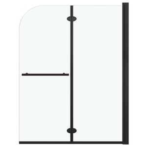 vidaXL Skl&aacute;dac&iacute; sprchov&yacute; kout se 2 panely ESG 95 x 140 cm čern&yacute;
