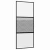 vidaXL Skleněn&eacute; dveře 90 x 2 x 205 cm Hlin&iacute;k Čern&aacute;