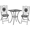 vidaXL 3d&iacute;ln&yacute; mozaikov&yacute; bistro set keramick&yacute; černob&iacute;l&yacute;