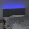 vidaXL Čelo postele s LED tmavě &scaron;ed&eacute; 80 x 5 x 78/88 cm textil