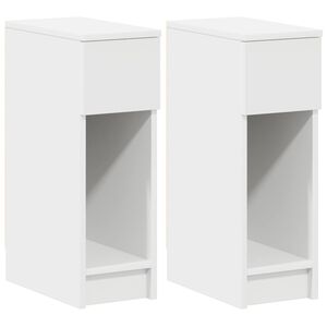 vidaXL Nočn&iacute; stolky se z&aacute;suvkou 2 ks b&iacute;l&yacute; 20x36x60 cm