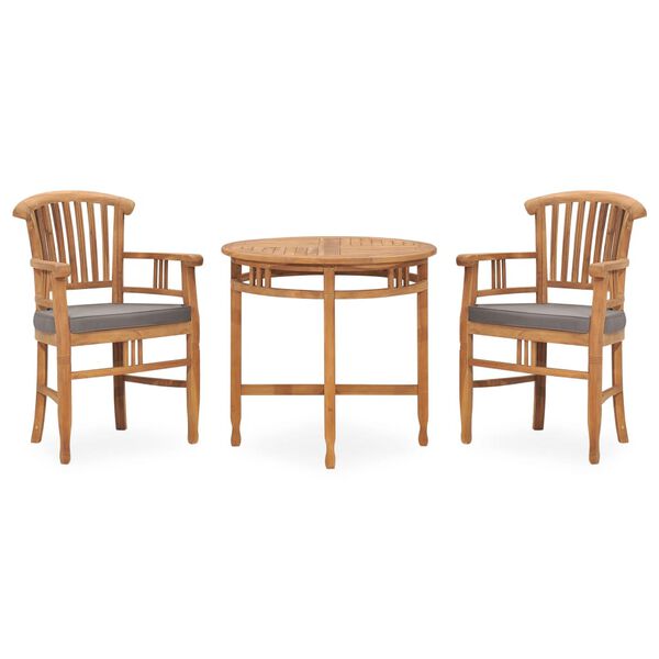 vidaXL 3d&iacute;ln&yacute; zahradn&iacute; j&iacute;deln&iacute; set s podu&scaron;kami masivn&iacute; teakov&eacute; dřevo