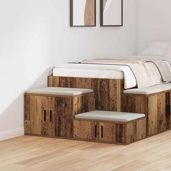 vidaXL &Uacute;ložn&aacute; skř&iacute;ňka 2 pcs Star&eacute; dřevo 127 x 41 x 40 cm