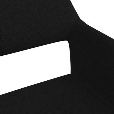 vidaXL Otočné jídelní židle 2 ks černé textil