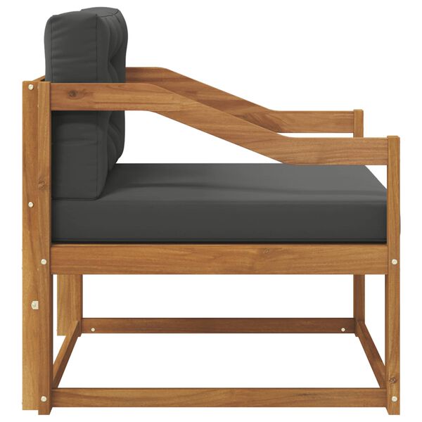 vidaXL Venkovn&iacute; středn&iacute; pohovka Masivn&iacute; ak&aacute;tov&eacute; dřevo Př&iacute;rodn&iacute;