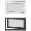 vidaXL Okeno do suter&eacute;nu RISOR 100 x 50 cm PVC a sklo Antracitov&aacute;