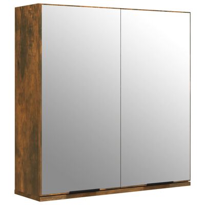 vidaXL Koupelnová zrcadlová skříňka kouřový dub 64 x 20 x 67 cm