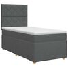 vidaXL Postel boxspring s matrac&iacute; s čelo Tmavě &scaron;ed&aacute; jednoduch&yacute; Textil