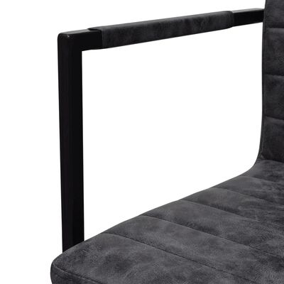 vidaXL Konzolové jídelní židle 2 ks černé umělá kůže