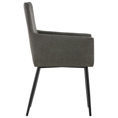 vidaXL Jídelní židle s područkami 2 ks taupe textil