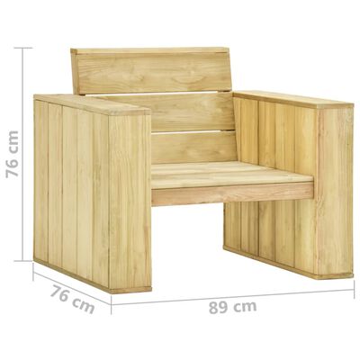 vidaXL Zahradní židle s taupe poduškami impregnovaná borovice