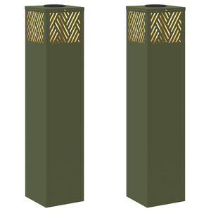 vidaXL Sol&aacute;rn&iacute; LED Cestovn&iacute; Světlo 2 ks Tepl&aacute; b&iacute;l&aacute; 18 x 18 x 80 cm