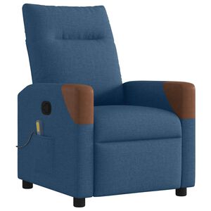 vidaXL Mas&aacute;žn&iacute; polohovac&iacute; křeslo modr&eacute; textil