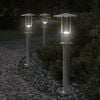 vidaXL Venkovní stojací lampa stříbrná 60 cm nerezová ocel