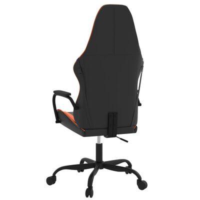 vidaXL Herní židle černá a oranžová umělá kůže