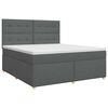 vidaXL Postel boxspring s matrac&iacute; Tmavě &scaron;ed&aacute; 140 x 200 cm Textil