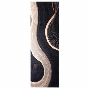 vidaXL Kuchyňsk&yacute; koberec Čern&aacute; 180 x 60 cm samet