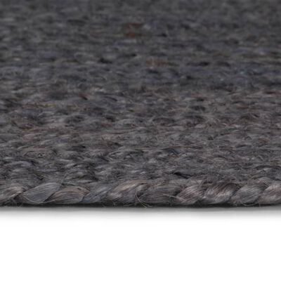 vidaXL Ručně vyrobený koberec z juty kulatý 150 cm tmavě šedý