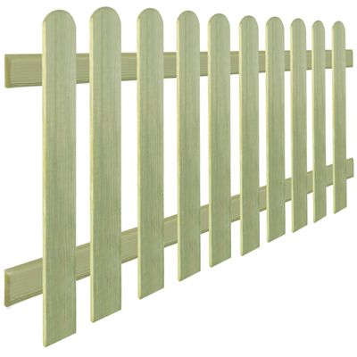 vidaXL Laťkový plot impregnovaná borovice 170 x 80 cm 6/9 cm