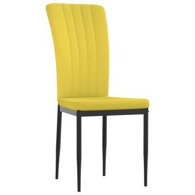 vidaXL Jídelní židle 4 ks hořčicově žluté samet