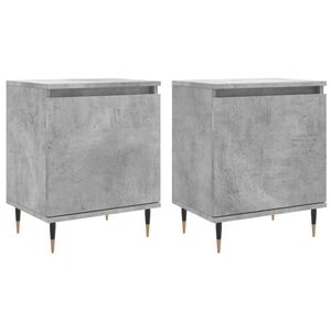 vidaXL Nočn&iacute; stolky 2 ks betonově &scaron;ed&eacute; 40x30x50 cm kompozitn&iacute; dřevo