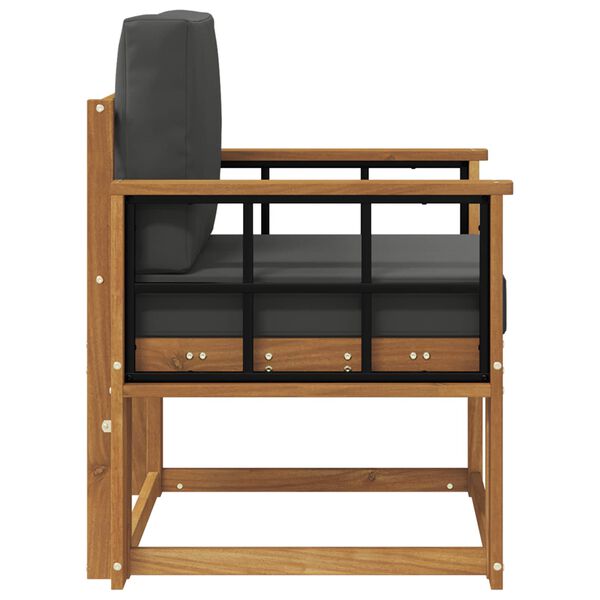 vidaXL Venkovn&iacute; pohovka Masivn&iacute; ak&aacute;ciov&eacute; dřevo a polyester Př&iacute;rodn&iacute;