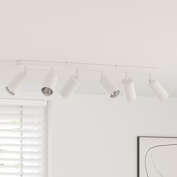 vidaXL Stropn&iacute; bodov&eacute; světlo s reflektory B&iacute;l&aacute; 73 x 6 x 16 cm kov