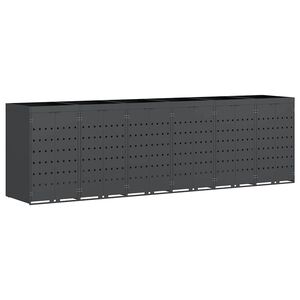 vidaXL &Uacute;ložn&yacute; box na 6 popelnic Antracit 408 x 77,5 x 121,5 cm