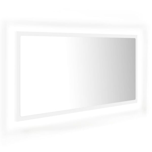 vidaXL LED koupelnové zrcadlo bílé 90 x 8,5 x 37 cm akrylové