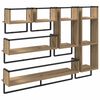 vidaXL Sada nástěnných polic 6 pcs Artisanový dub 100 x 25 x 30 cm