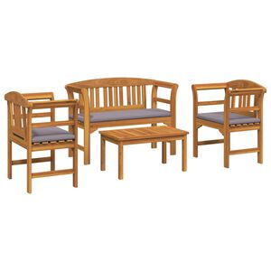 vidaXL Sada lounge zahradn&iacute;ch růž&iacute; 4 pcs Př&iacute;rodn&iacute;