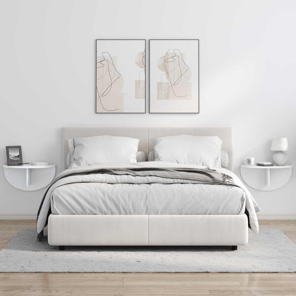 vidaXL N&aacute;stěnn&aacute; polička N&aacute;stěnn&yacute; Vysoce leskl&aacute; b&iacute;l&aacute; 48 x 24 x 24 cm