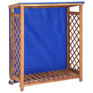 vidaXL Př&iacute;stře&scaron;ek na dř&iacute;v&iacute; 105 x 38 x 115 cm masivn&iacute; ak&aacute;ciov&eacute; dřevo