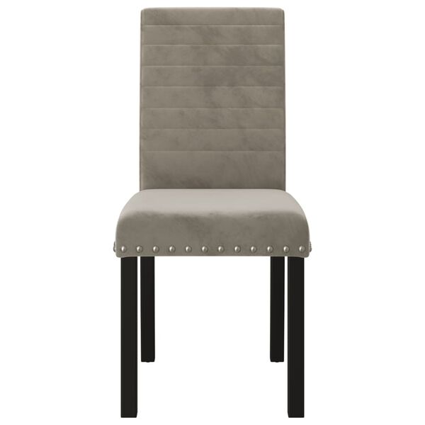 vidaXL J&iacute;deln&iacute; židle 2 ks světle &scaron;ed&eacute; samet