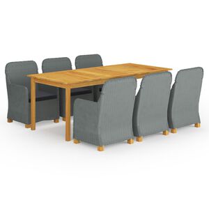 vidaXL 9d&iacute;ln&yacute; zahradn&iacute; j&iacute;deln&iacute; set světle &scaron;ed&yacute;